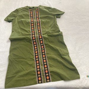 Vintage 1960s Handmade Shift Dress Size S/M